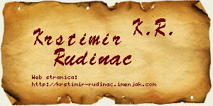 Krstimir Rudinac vizit kartica